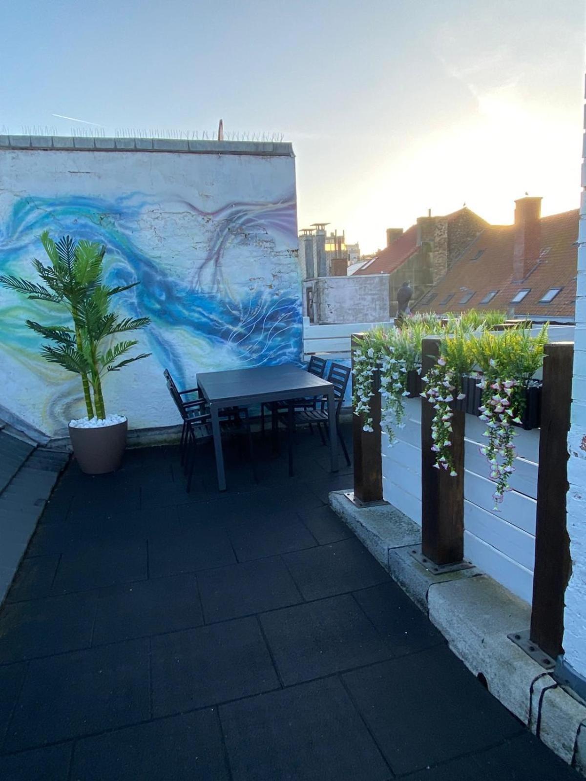 The Rooftop - A Trendy New Apartment With Airconditioning, Large Terrace & Free Parking Ostende Exterior foto